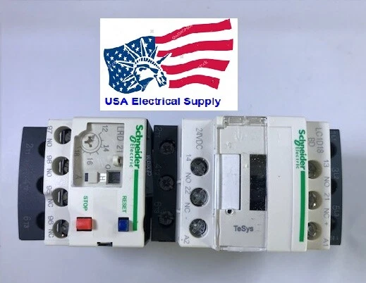 Schneider Style Motor Starter Assembly 18A – 24VAC Coil, 12-18A Overload Relay