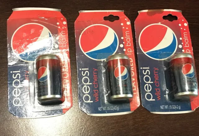 Lot Lip Balm Chap Stick Lottaluv Pepsi Vanilla Cherry Mountain Dew Flavored Cans