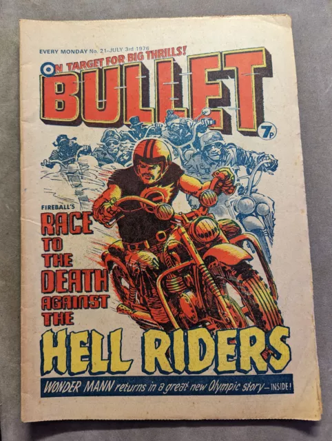 Bullet Comic No 21, July 3rd 1976, DC Thomson, FREE UK POSTAGE