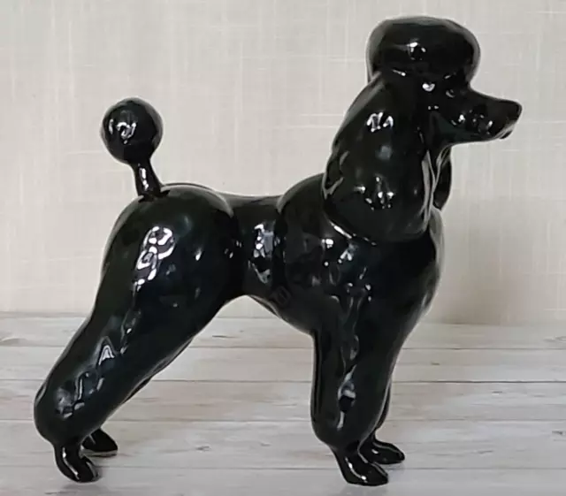 Beswick Large Standing Standard Poodle Black Gloss by Graham Tongue  no. 2339