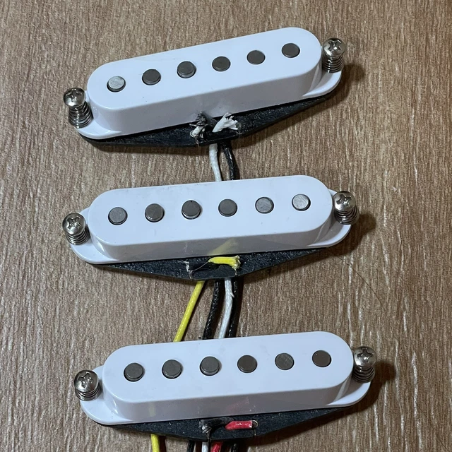 Giovanni Noiseless Strat Single Coil SSS Guitar Pickup SET AlNiCo 5 Artec White Giovanni Noiseless Strat Single Coil SSS Guitar Pickup SET AlNiCo 5 Artec White