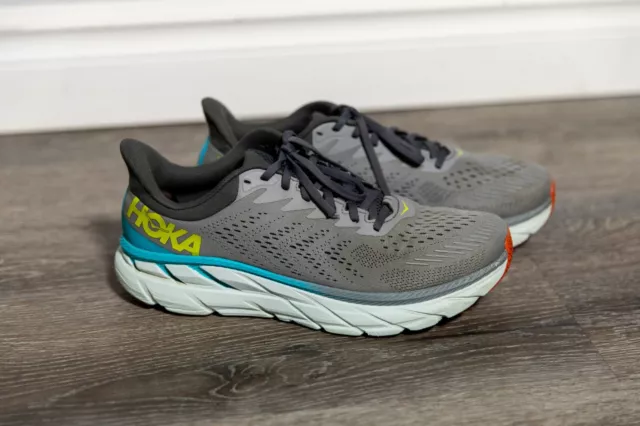 HOKA ONE ONE Clifton 7 Running Shoes Size Gray Blue - Men's US 10.5 $65 ...