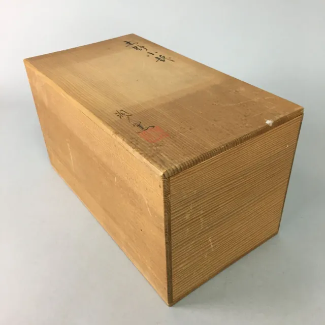 Japanese Wooden Storage Box Pottery Vtg Inside 5x15.5x6.0.x16.0 cm WB703