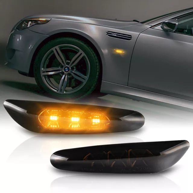LED Seitenblinker Schwarz Blinker für BMW 3er | E36, E46, E90, E91, E92, E93