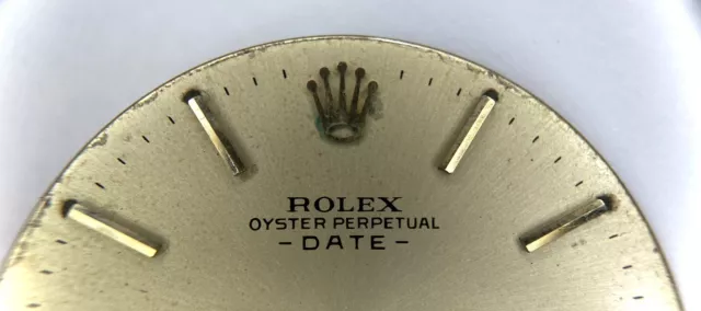 Rolex Date Dial - 34mm - Champagne - 15200 1500 - “pie Pan” Indexes - T Swiss T 2