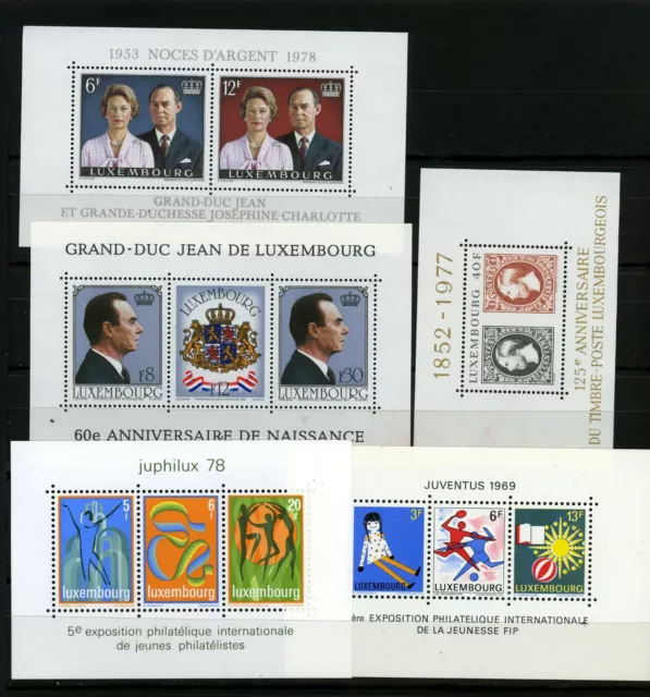 L 744 Lot De Cinq Blocs Du Luxembourg Neuf