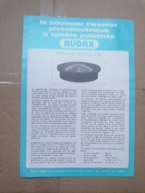 catalogue AUDAX Club Parisien publicité HERSE SINGER TA JPR