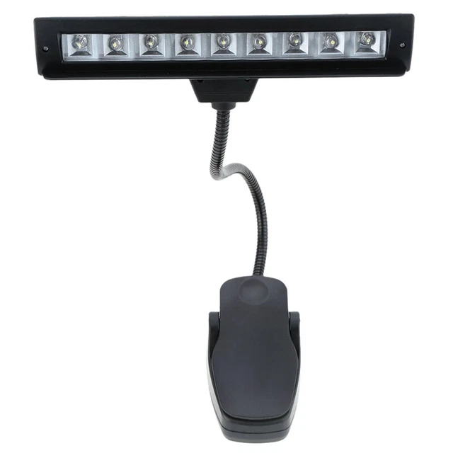 9 LEDs LED Reading Lamp Reading Light Desk Clip Lamp for Piano music score3319