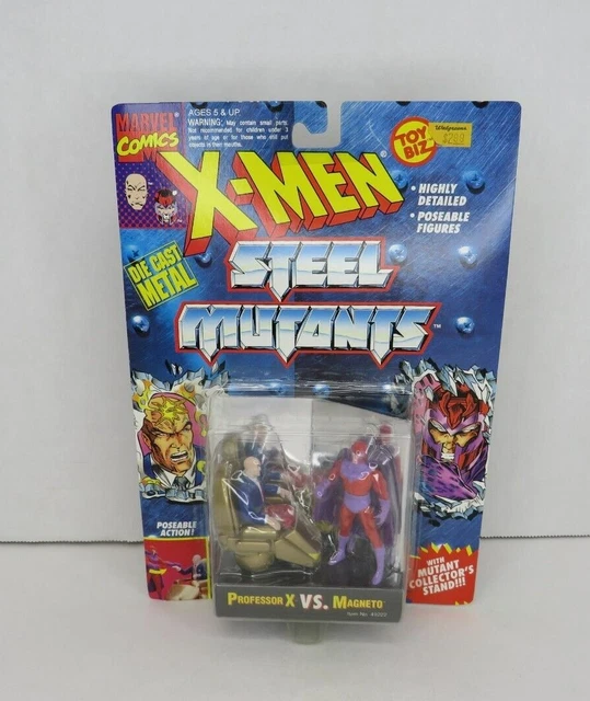 Professor X vs. Magneto X-Men Steel Mutants Toy Biz 1994 MOC