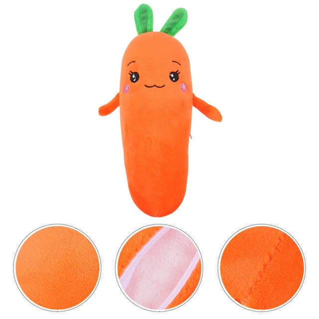 Almohada de zanahoria juguetes animales almohadas sofá accesorios artificiales verduras algodón naranja