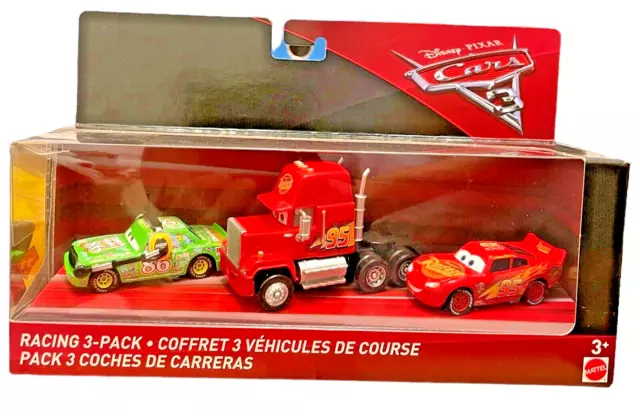 Disney Cars Racing Auto 3er Set Pixar Mit Mack Lightning McQuenn und Chick Hicks