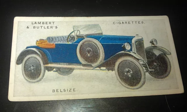 1923 BELSIZE Bradshaw 9hp Model  Lambert & Butler UK Cigarette Card