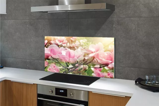 Tulup Panel de vidrio 140x70 cm protector Flores