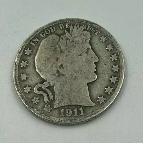 1911 Silver Barber Quarter Average Circulated