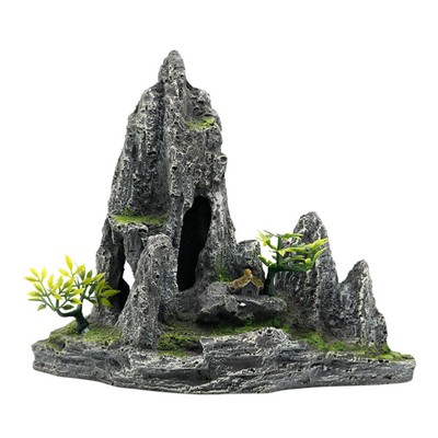 Habitat 1pc Résine Habitat Masquage Cave Ornement Paysage pour La Maison Fish Tank 