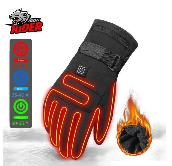 Gants Moto étanches et chauffants, Gants Ecran Tactile, Gants Ski Hiver Taille L