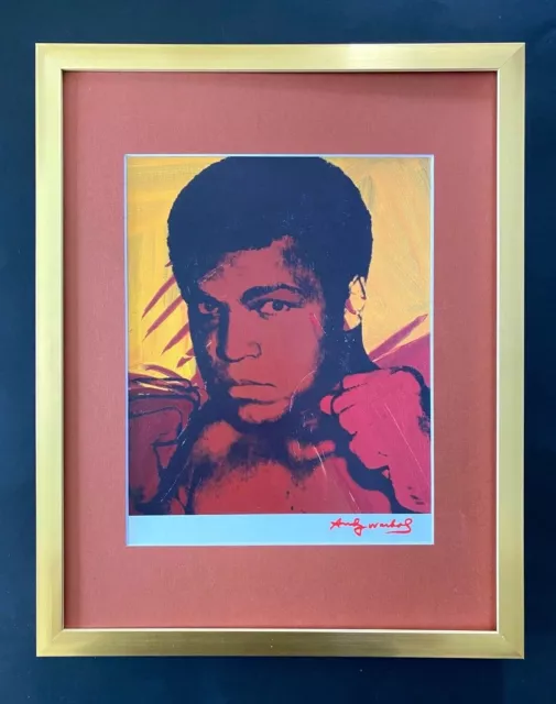 Andy Warhol + Rare 1984 Signed Muhammad Ali Print Matted 11X14 + List $549 | Obo