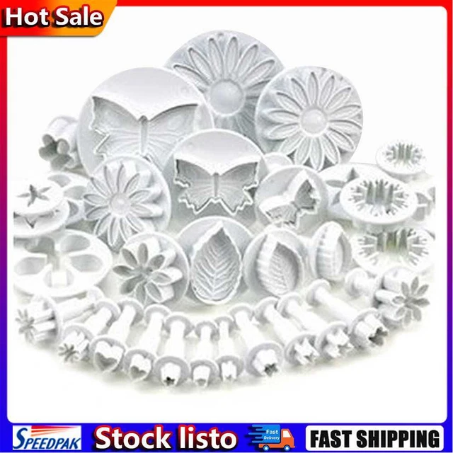 Herramientas de cortadores de émbolo 33Pcs/Set pastel decorar glaseado Fondant S