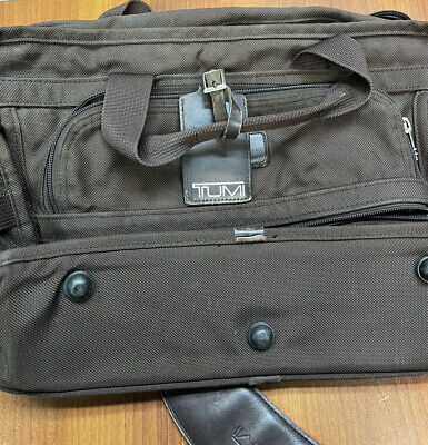 TUMI Brown Ballistic Nylon Carry-On Bag Briefcase Computer - Travel Luggage