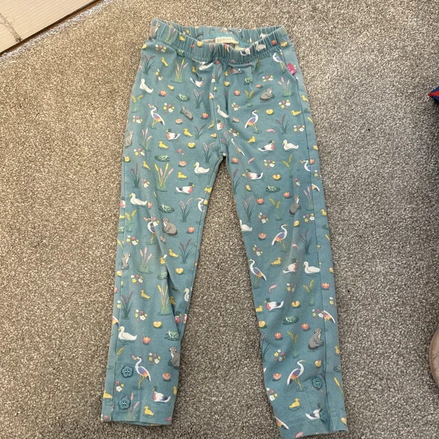 jojo maman bebe Girls Duck Green Leggings 4-5