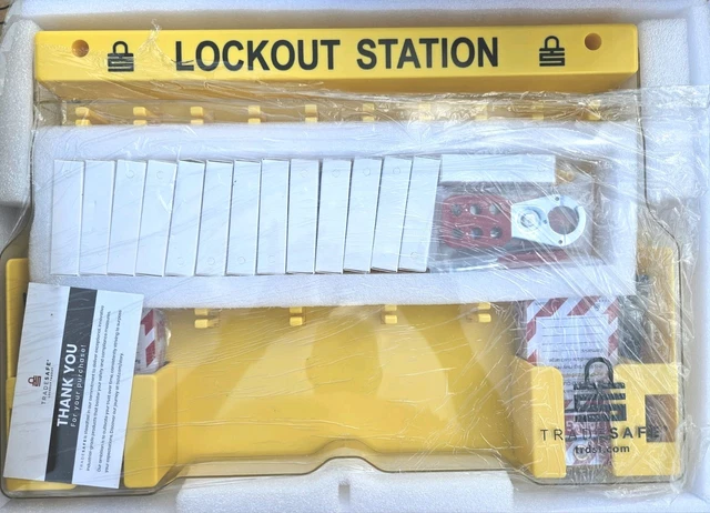 TRADESAFE LOCKOUT TAGOUT Station with Loto Devices - 14 Pack Safety ...