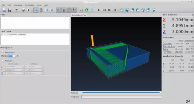 CNC simulator software for GCODE milling machine router similar to cutviewer