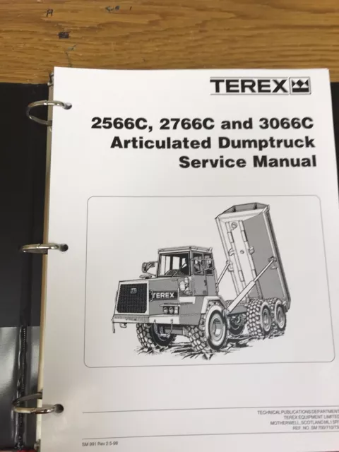 Terex 2566C 2766C 3066 Articulated Dump Truck Service Shop Repair Service Manual