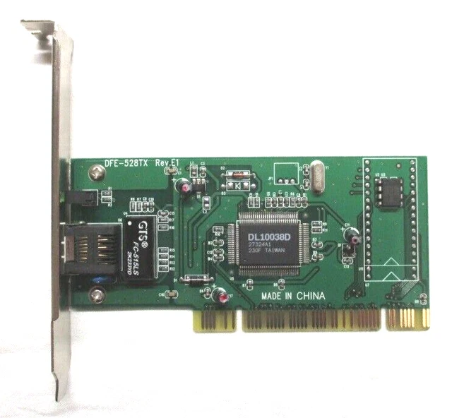 Carte Réseau D-Link DFE-528TX - 1 Port 10/100 Mbps - Pour PC De Bureau - Occasion Fonctionnelle