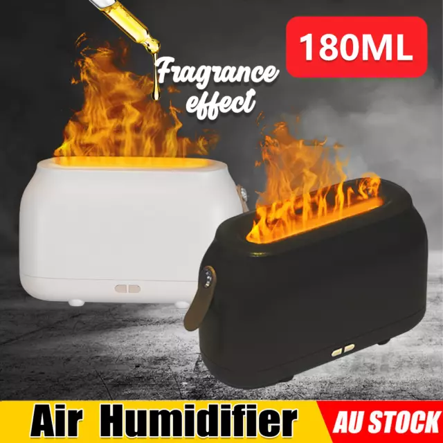 250ml 3D Flame Essential Oil Diffuser Aroma Humidifier USB Air Purifier Mist AUS