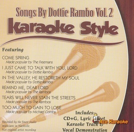 Daywind Karaoke Style: Songs By Dottie Rambo, Vol. 2 - V/A - Cd - **New**