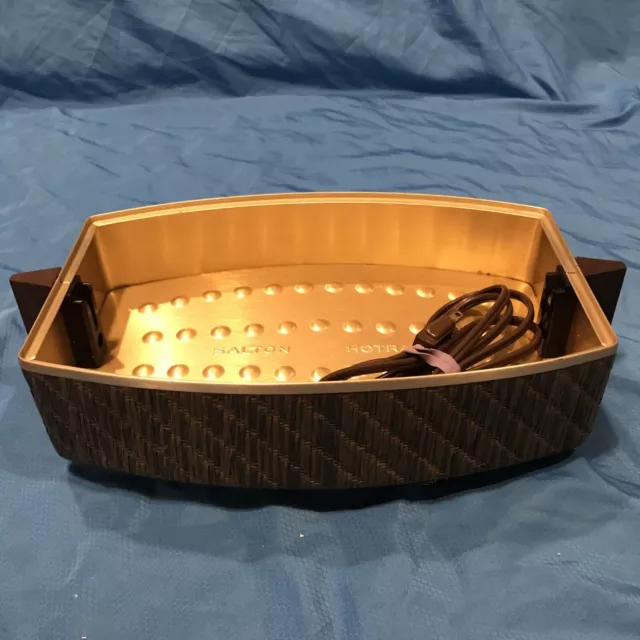 Vintage MCM SALTON HOTRAY - Woven Automatic Bun Warmer Missing Lid