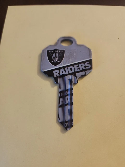 Raiders NFL house key blank Schlage