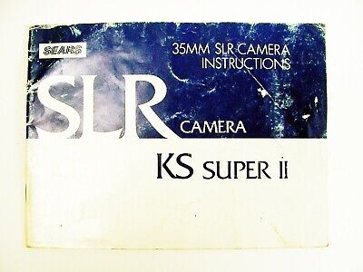 Folleto de instrucciones de la cámara Sears KS Super II | 22 páginas | | de 1981 US$ 6.90 |