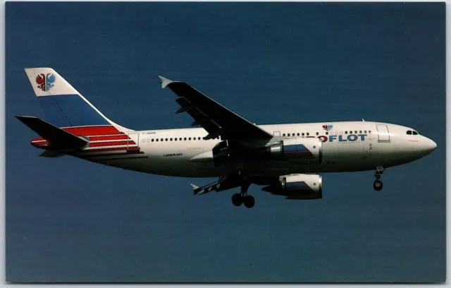 Airplane Aeroflot Airbus Industrie A310-308 F-0GQQ MSN 592 London Postcard