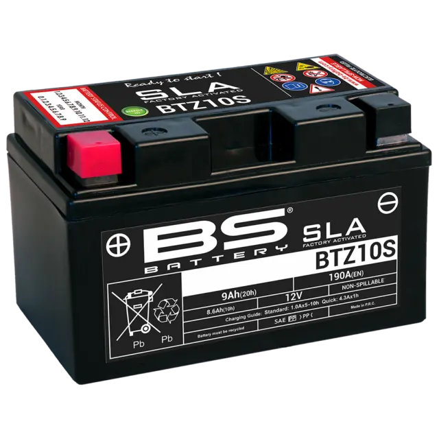 11296-Bateria SLA BTZ10S (FA) compatible con YAMAHA YZF-R6 (RJ15) 600 2008-2016