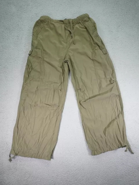 Aeropostale Parachute Cargo Pants Womens Small Green Wide Leg Baggy Retro