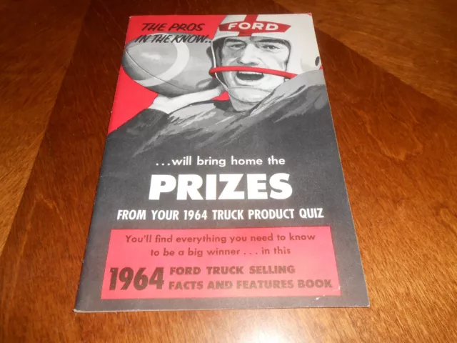 1964 FORD TRUCK & RANCHERO BROCHURE / 36 p. FACTS & FEATURES PRODUCT QUIZ BOOK