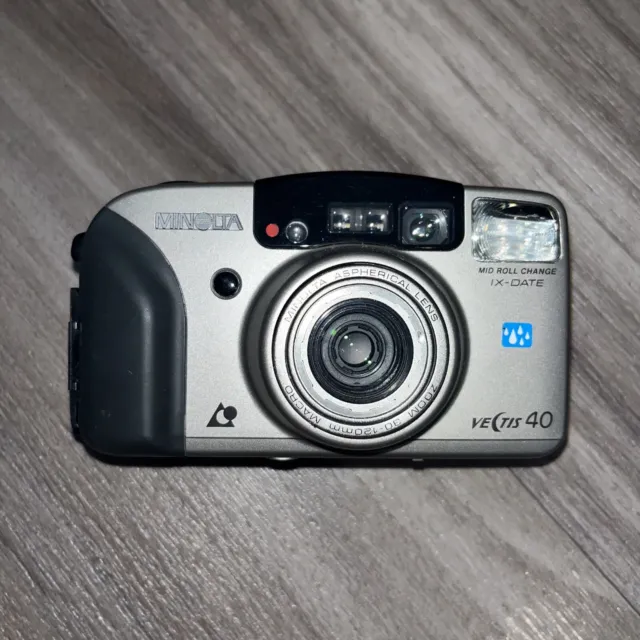 Minolta Vectis 40 35 mm APS Autofokus Kompaktzoom Kamera Akku & Film getestet