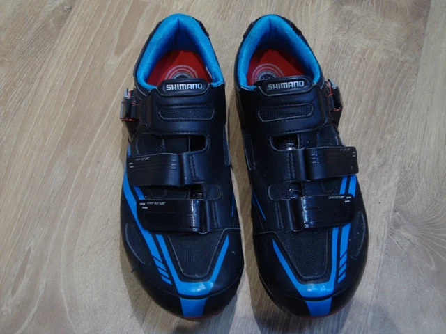 Shimano Road Bike Cycling R107 Carbon Sole Cycling Shoes UK 9.5 EU 44 Black/Blue