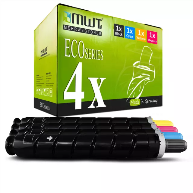 4x Tóner para Canon C2020L IR-C2030L IR-C2225 C2220L IR-C2230i IR-C2020, CMYK