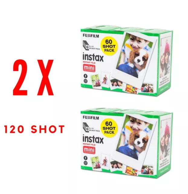 60 Pack Fujifilm Mini Instax Instant Film x2 - FREE POSTAGE