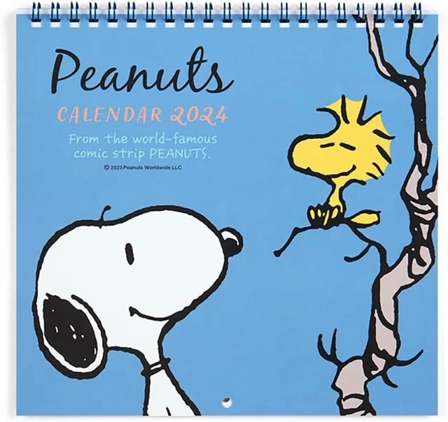 PEANUTS SANRIO SNOOPY Dog Monthly Wall Calendar 2024 Schedule Sticker