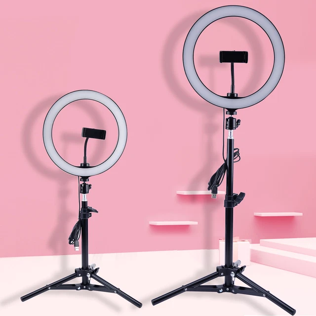 10" LED Ring Light Lamp Phone Selfie Camera Studio Video Dimmable Tripod Stand