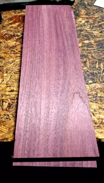 Ten (10) Thin, Kiln Dried, Sanded Exotic Purpleheart 12 X 4 X 1/4" Lumber Wood