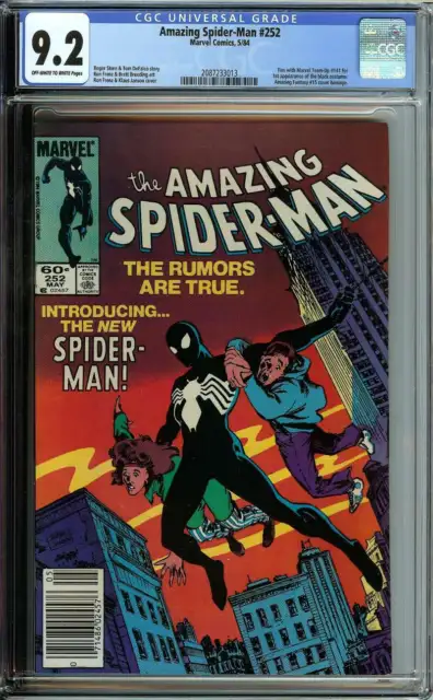 Amazing Spider-Man #252 Cgc 9.2 Ow/Wh Pages // 1St App Black Suit Marv Id: 39848
