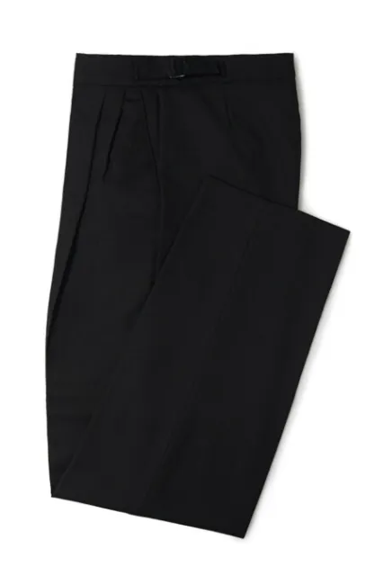 Pantaloni formali neri a spina di pesce - ex noleggio - matrimonio - ascot - massonico in perfette condizioni 2