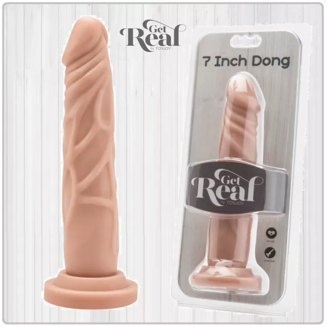 Fallo realistico 7 Dong Skin Get Real Toy Joy Pene ventosa Penis Ano Vagina