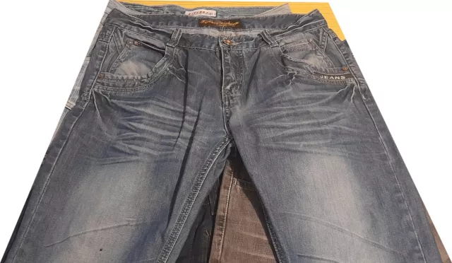 Lotto 6 paia di pantaloni jeans denim uomo ragazzo 46 47 48 49 50 misto 2