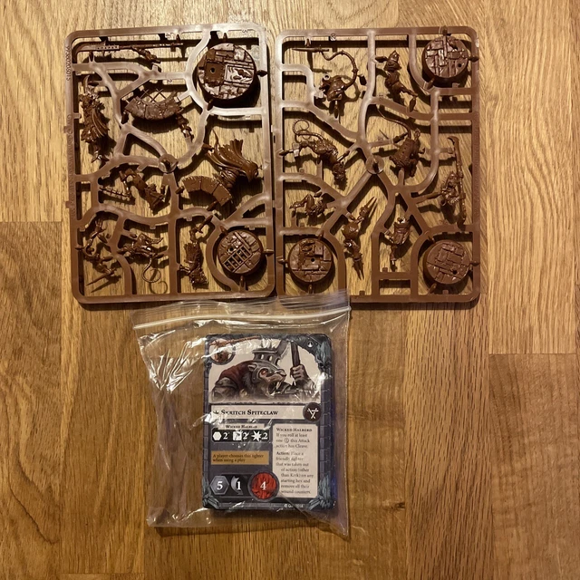 Warhammer Underworlds – Spiteclaw's Swarm (Skavens) – Warband Peint + Cartes