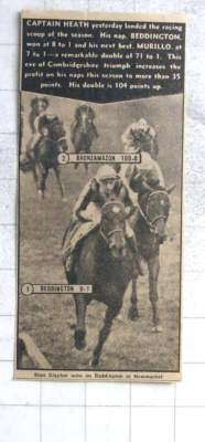 1954 Stan Clayton Wins On Beddington Newmarket 